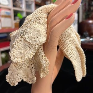Vintage Koo-Ling Gloves entirely handmade Crochet